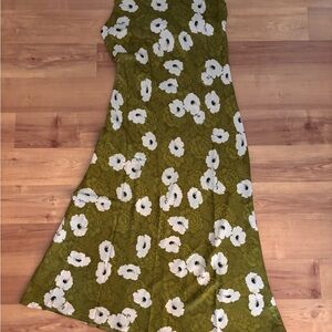 Green Floral Midi Dress